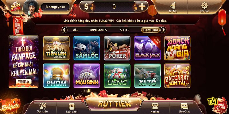 Casino Sunwin là sòng bài trực tuyến có đông người truy cập